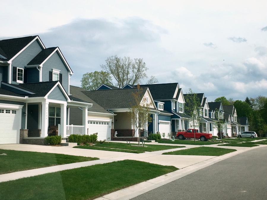row of neighborhood houses