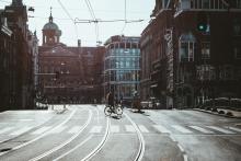 Bicyclist on City Sidewalks