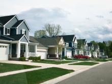row of neighborhood houses