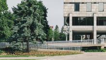 Wheelchair Accessible Office Building with a Wheelchair Ramp